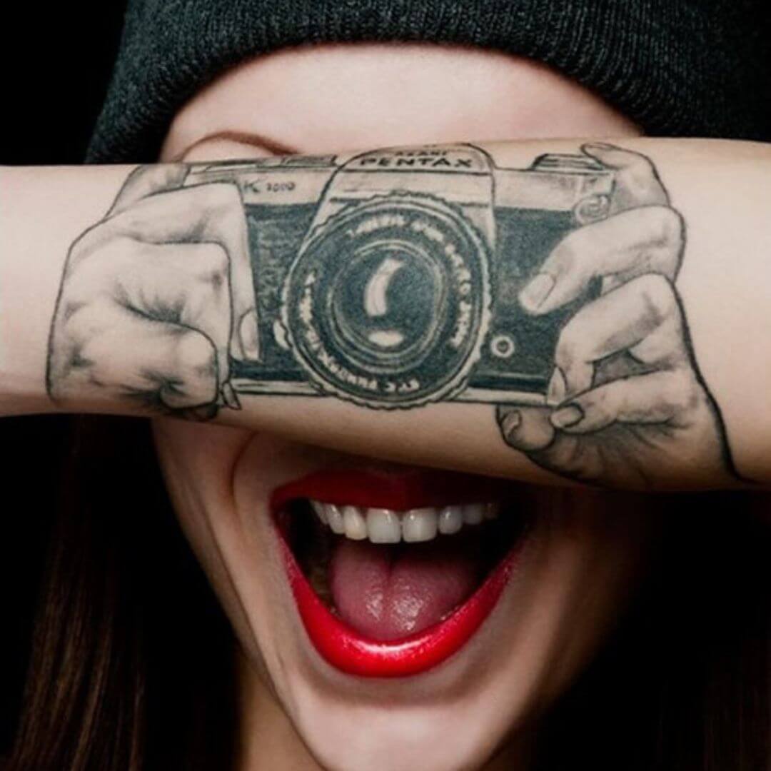 camera tattoo