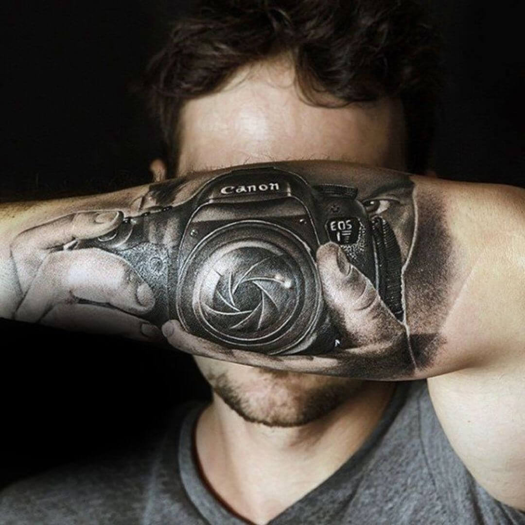 camera tattoo